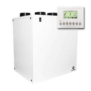 AERAULIQA QR-280A központi hővisszanyerős szellőztető LCD kijelzős vezérléssel