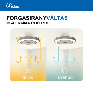 Ardes 5PL50 Mennyezeti Ventilátor távvezérlővel, LED világítással - 48 cm