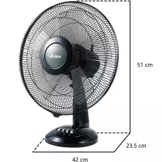 ARDES 5S41 Asztali ventilátor 40cm fekete