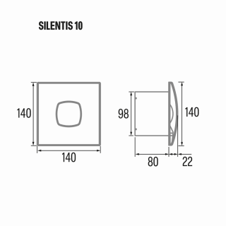 Cata Silentis 10 ventilátor (Fehér)
