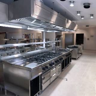 Gastro MK sziget elszívó ernyő, labirint szűrőkkel, 1700x1450x450 mm, olajleeresztővel 2x400 csonk 2000m3/h