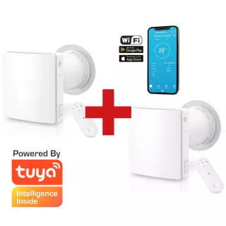 HOLTOP/AIRWOODS AV-TTW5-W SH7IE Pro ISO egyhelyiséges hővisszanyerős szellőztető (2 db), páraérzékelővel, automata zsaluval, WiFi-vel, kültéri hangcsillapító elemmel