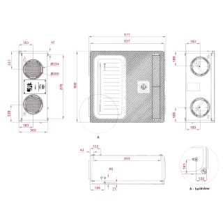 HEATPEX - Hővisszanyerős szellőztető MVHR 450 m³/h ARIA VITALE PLATINUM CF 450
