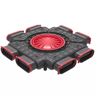 HEATPEX - Osztódoboz lapos csatornához 573x573x62 8x50 mm
