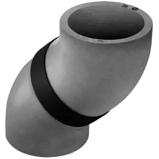 HEATPEX - Szigetelt légtechnikai könyök D:160; 45°-os ARIA ADURO