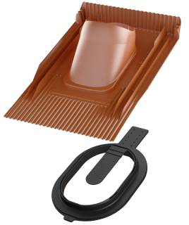 VILPE UNITILE CLICK Univerzális átvezető elem, téglavörös - A készlet erejéig rendelhető!