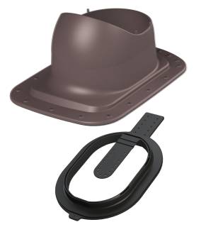 VILPE® CLASSIC LOW CLICK lemeztető átvezető elem, barna